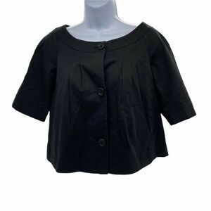 Theory Women's Classic Black Cropped Pleated Blaze